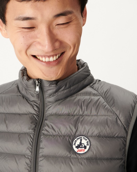 Antraciet Mouwloos Donsjack Tom Jott