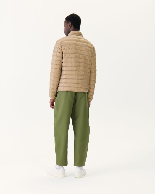 Beige Lichtgewicht Donsjack Mat Jott