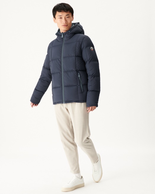 Blauw/marine Extreem Koud Omkeerbaar Donsjack Met Capuchon Aspen Jott