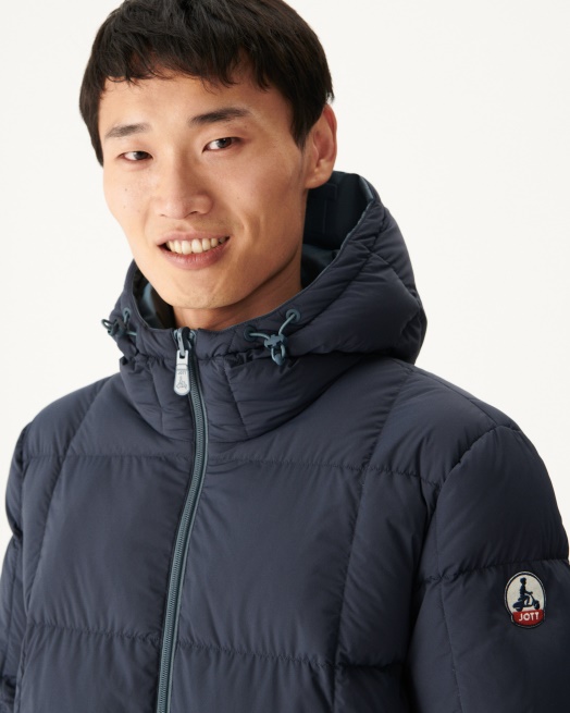 Blauw/marine Extreem Koud Omkeerbaar Donsjack Met Capuchon Toronto Jott