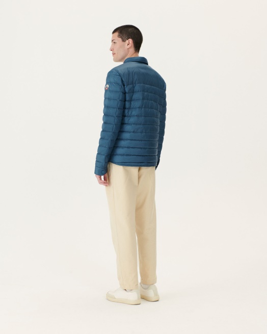 Blue Jeans Cris Lichtgewicht Pufferjack Met Overhemdkraag Jott