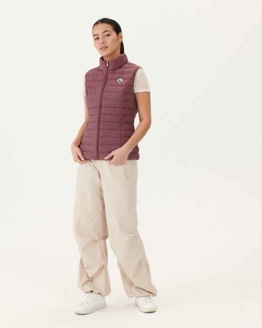 Bordeaux Grenada Stretch Mouwloos Pufferjack Jott