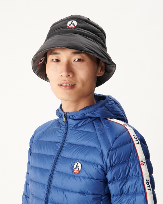 Donker Denim Donsjack Met Capuchon Colin Jott