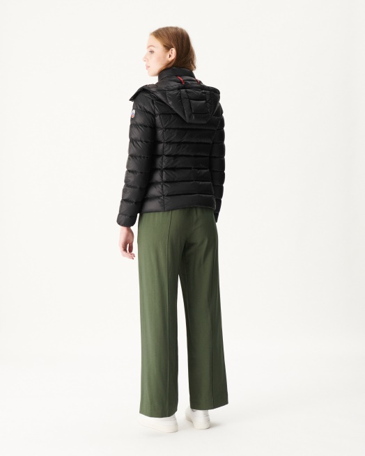 Donsjack Met Capuchon Zwart Luxe Jott