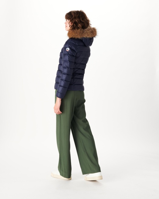 Extreem Koud Donsjack Met Capuchon Marine Luxe Jott