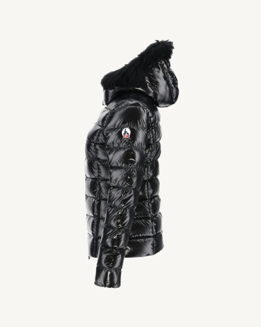 Extreem Koud Gelakt Donsjack Met Capuchon Noir Luxe Jott