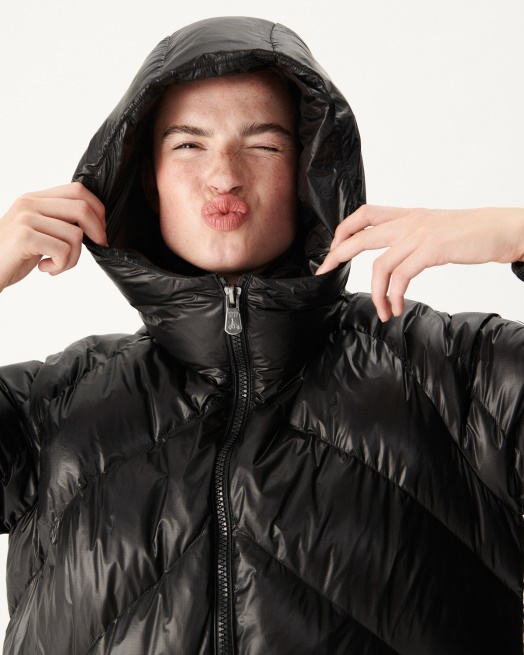 Extreem Koud Lang Donsjack Met Capuchon Noir Comet Jott