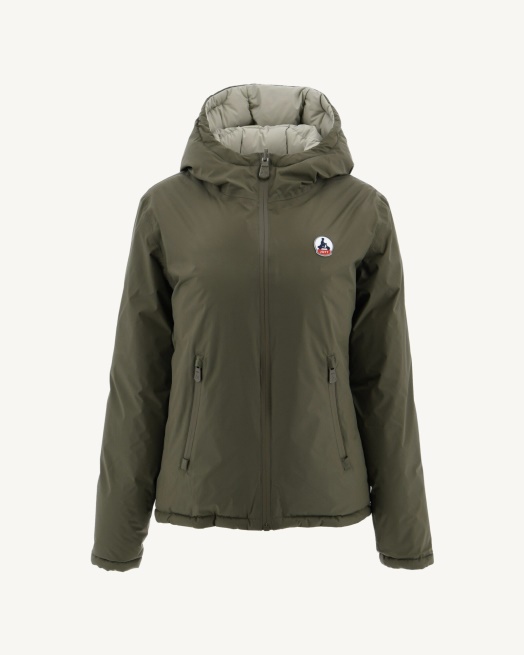 Extreem Koud Omkeerbaar Donsjack Leger/sauge Victoria Jott