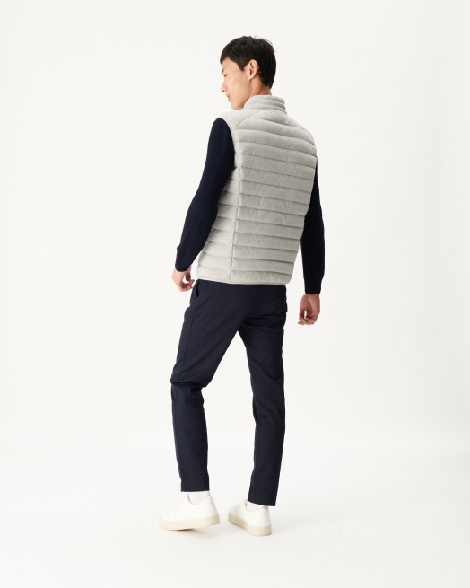 Gris Chine Mouwloos Donsjack Tom Hot