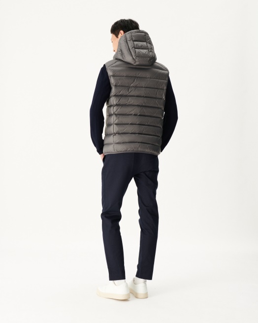 Jott Antraciet Extreem Koud Mouwloos Donsjack Zilver