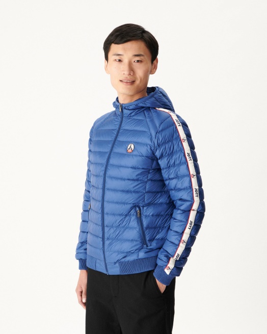 Jott Donker Denim Donsjack Met Capuchon Colin