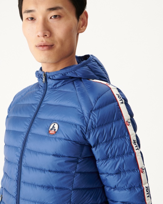 Jott Donker Denim Donsjack Met Capuchon Colin