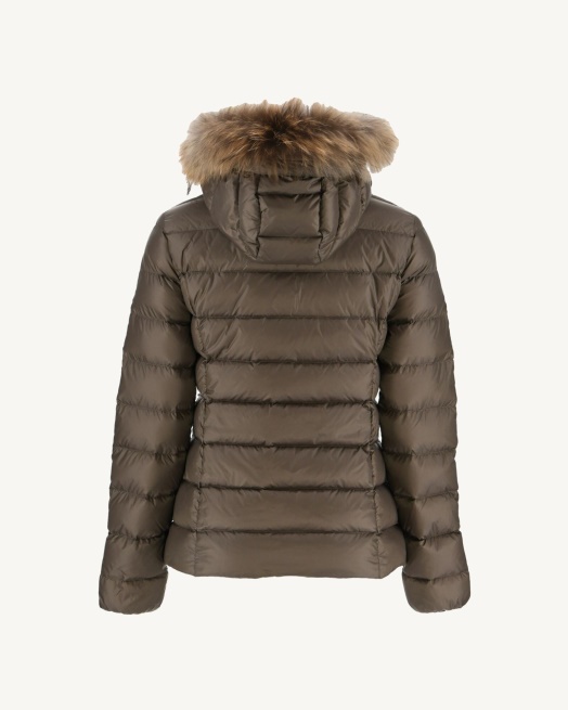 Jott Donsjack Met Capuchon Taupe Luxe
