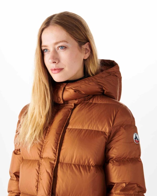 Jott Extreem Koud Lang Donsjack Met Capuchon Caramel Karachi