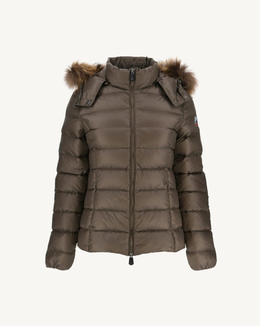 Jott Extreme Cold Donsjack Met Capuchon Taupe Luxe