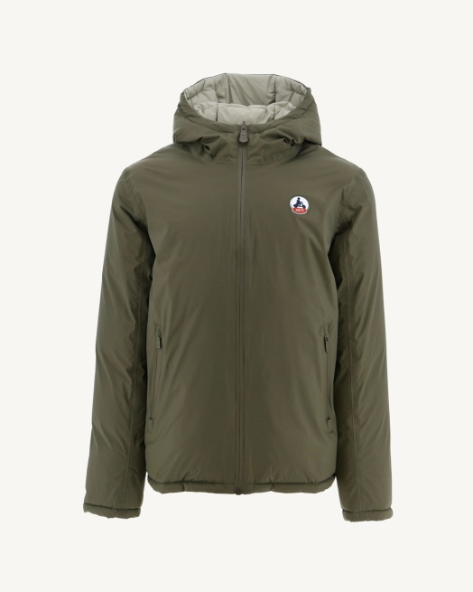 Jott Leger/sauge Extreem Koud Omkeerbaar Donsjack Met Capuchon Jack Aspen