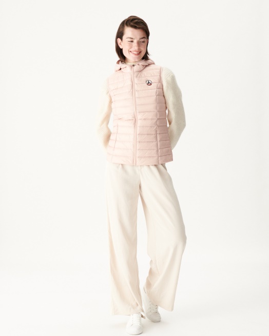 Jott Licht Mouwloos Donsjack Rose Pale Mali