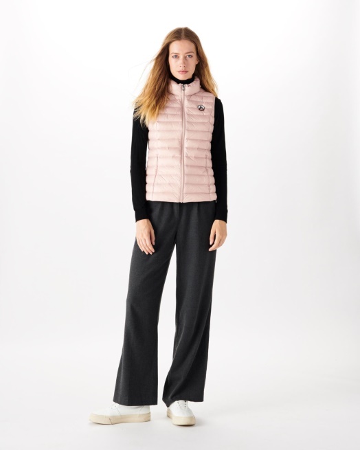 Jott Licht Mouwloos Donsjack Rose Pale Seda