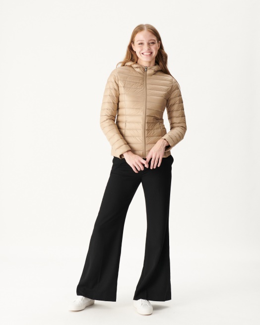 Jott Lichtgewicht Donsjack Met Capuchon Beige Cloe