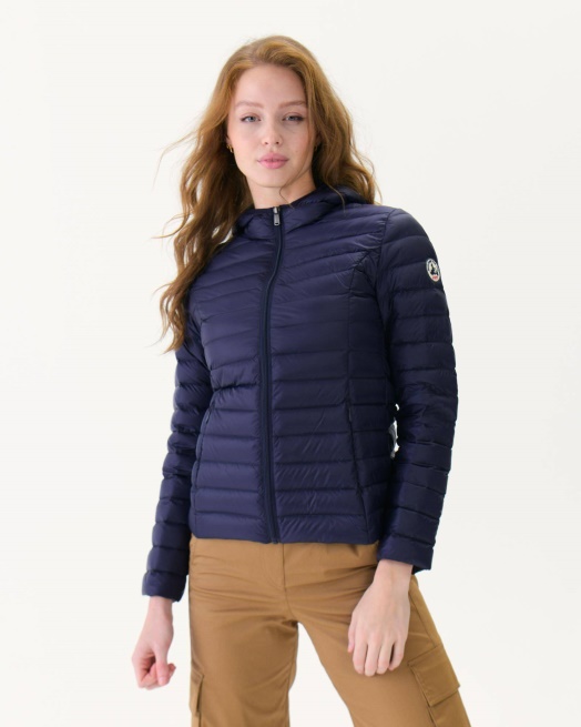 Jott Lichtgewicht Donsjack Met Capuchon Navy Cloe