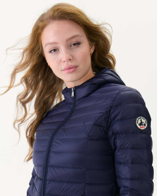 Jott Lichtgewicht Donsjack Met Capuchon Navy Cloe