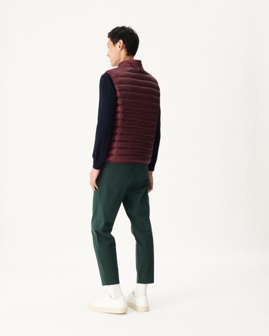 Jott Mouwloos Donsjack Aubergine Tom