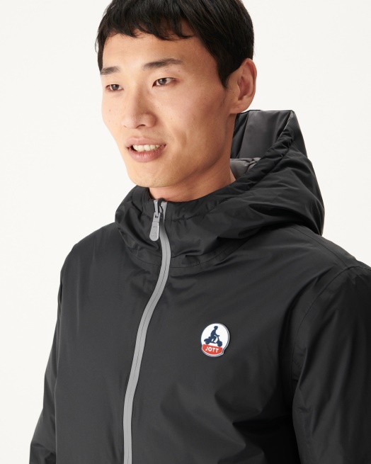 Jott Noir/antraciet Extreem Koud Omkeerbaar Donsjack Met Capuchon Aspen