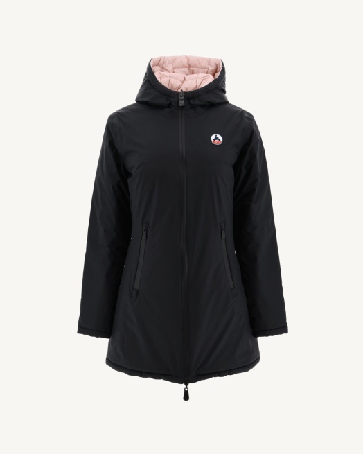 Jott Omkeerbaar Licht Donsjack Zwart/lichtroze Moscou