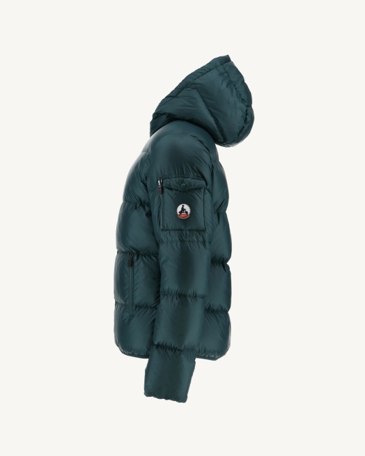 Jott Vert Fonce Extreem Koud Donsjack Met Capuchon Java