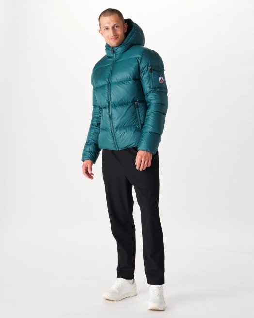 Jott Vert Fonce Extreem Koud Donsjack Met Capuchon Java