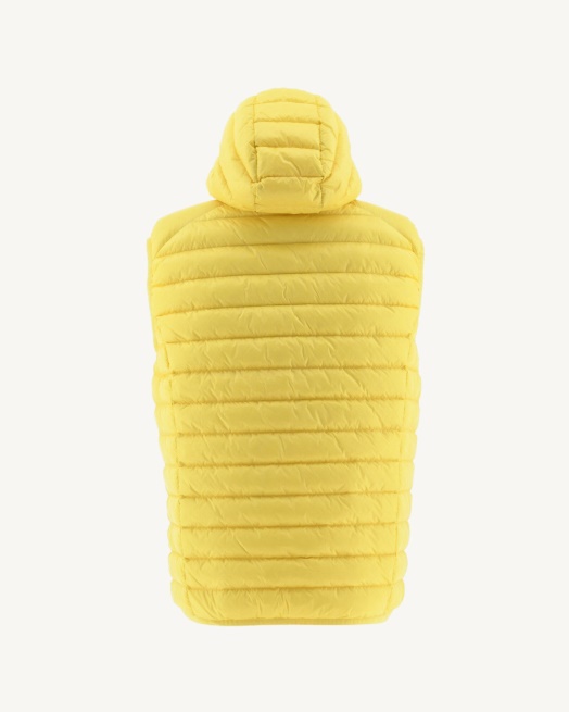 Jott Zachtgeel Mouwloos Donsjack Met Capuchon Pat