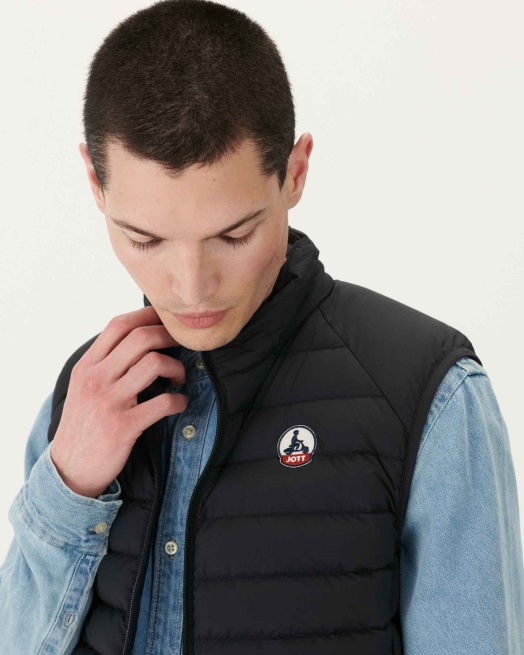 Jott Zwart Arafo Stretch Mouwloos Gewatteerd Jack