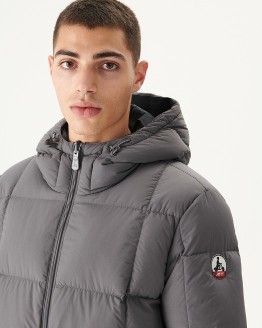 Jott Zwart/antraciet Warm Donsjack Met Capuchon Toronto