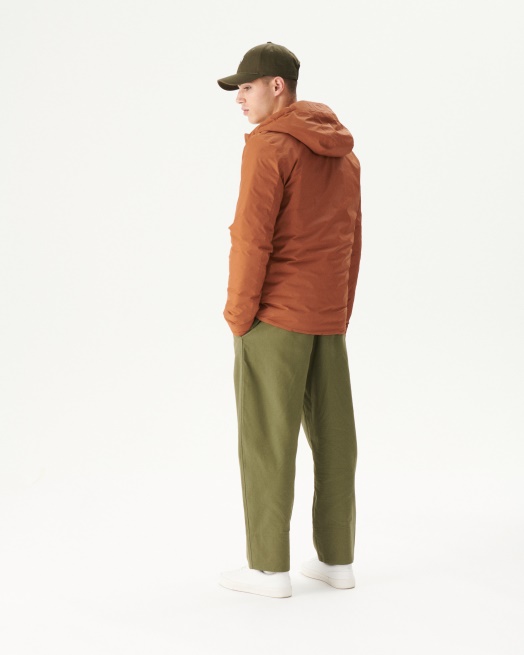 Karamel/moutarde Omkeerbaar Gewatteerd Jack Met Capuchon Bergen Jott