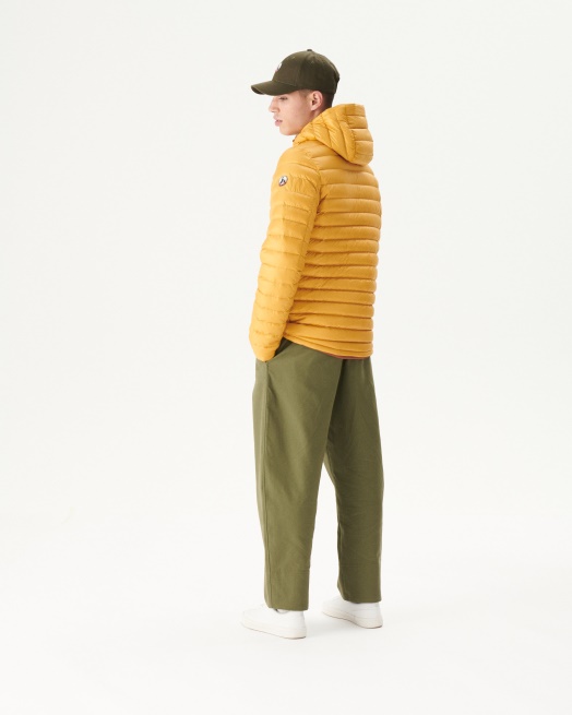 Karamel/moutarde Omkeerbaar Gewatteerd Jack Met Capuchon Bergen Jott