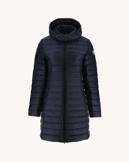 Lang Donsjack Met Capuchon Marine Vero Jott