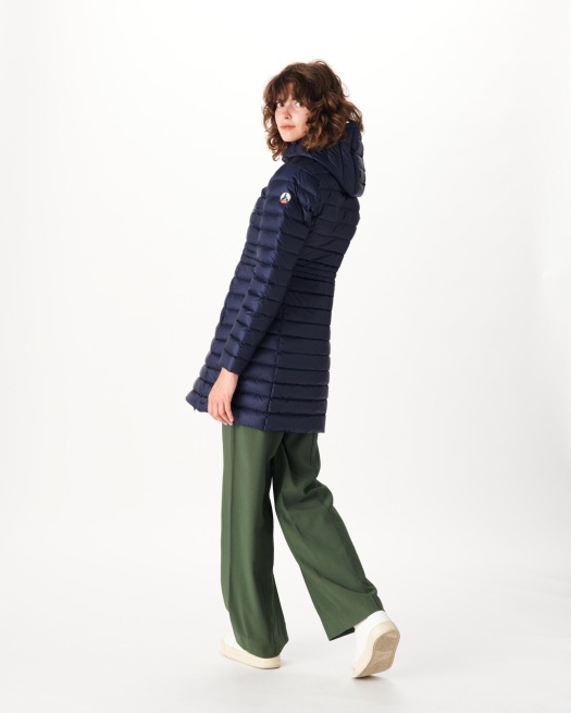 Lang Donsjack Met Capuchon Marine Vero Jott