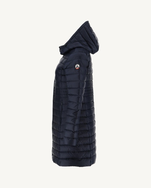 Lang Donsjack Met Capuchon Marine Vero Jott