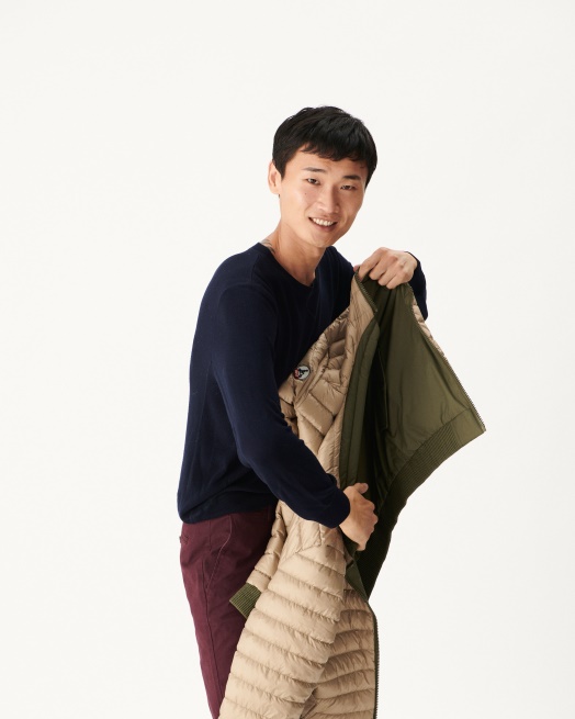 Leger/beige Omkeerbaar Donsjack Bombay Jott