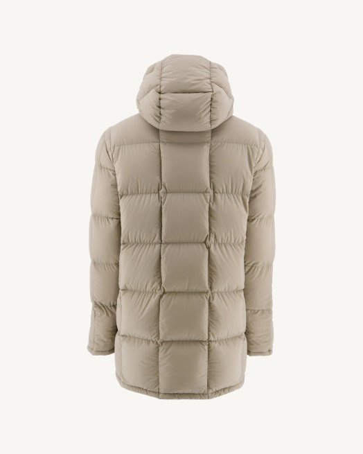 Leger/beige Warm Donsjack Met Capuchon Toronto Jott