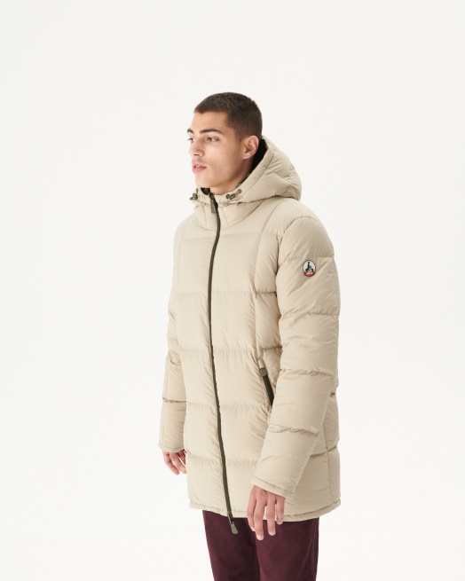 Leger/beige Warm Donsjack Met Capuchon Toronto Jott