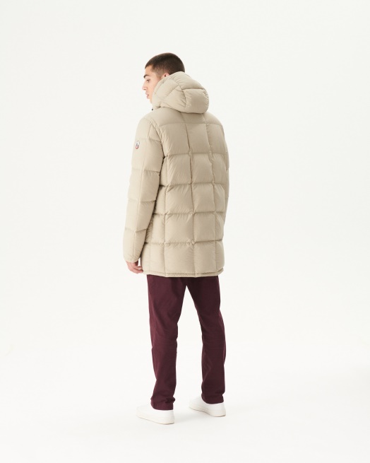 Leger/beige Warm Donsjack Met Capuchon Toronto Jott