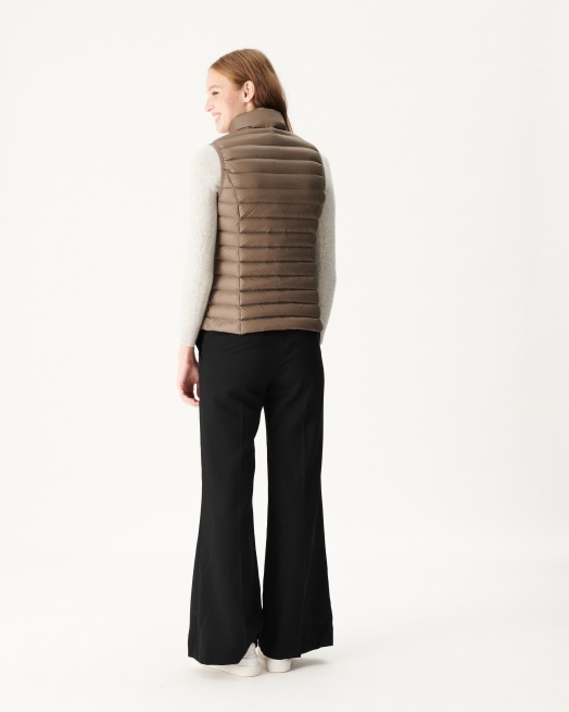 Licht Donsjack Zonder Mouwen Taupe Seda Jott