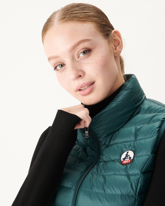 Licht Donsjack Zonder Mouwen Vert Fonce Seda Jott