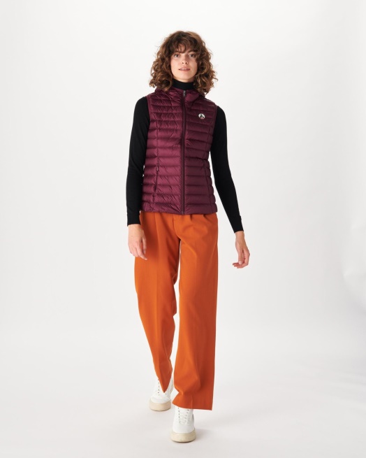 Licht Mouwloos Donsjack Aubergine Mali Jott