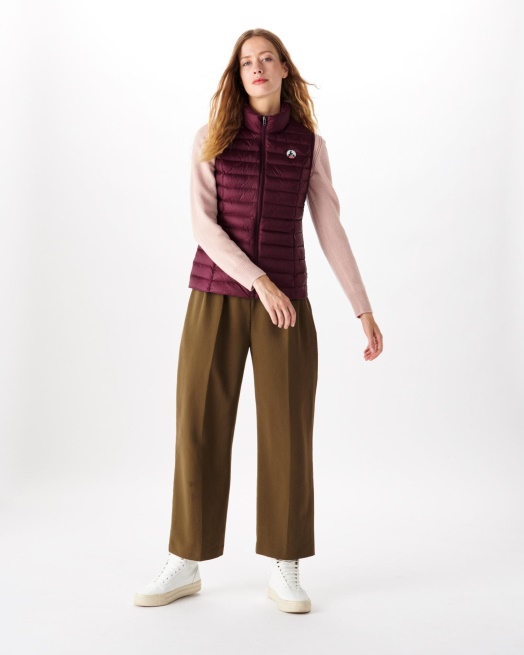 Licht Mouwloos Donsjack Aubergine Seda Jott