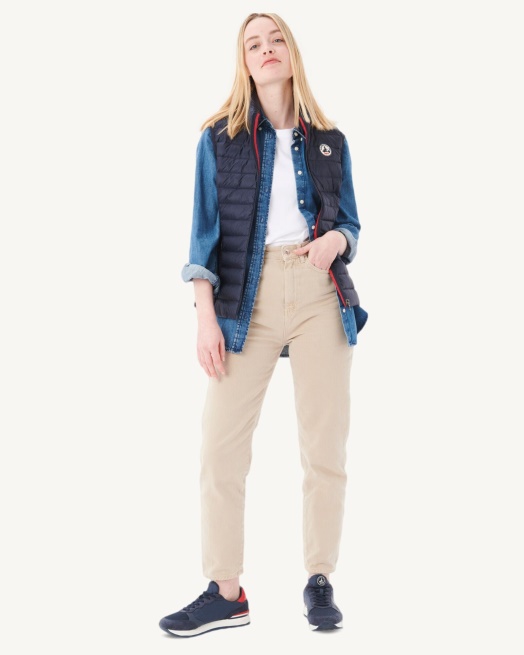 Licht Mouwloos Donsjack Navy Seda Jott