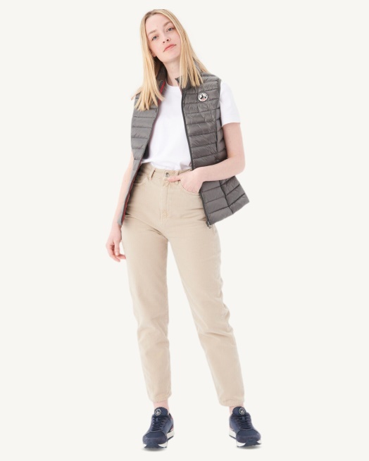 Lichte Mouwloze Donsjas Antraciet Seda Jott