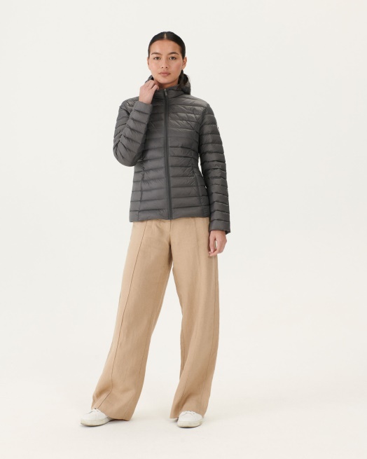 Lichtgewicht Donsjack Met Capuchon Antraciet Cloe Jott