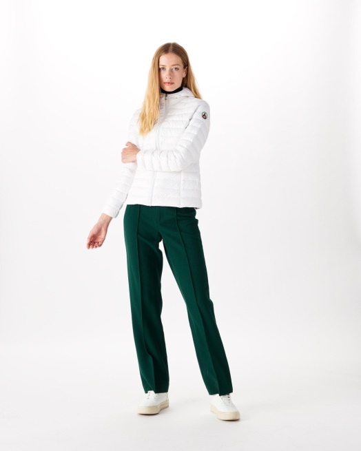 Lichtgewicht Donsjack Met Capuchon Witte Cloe Jott